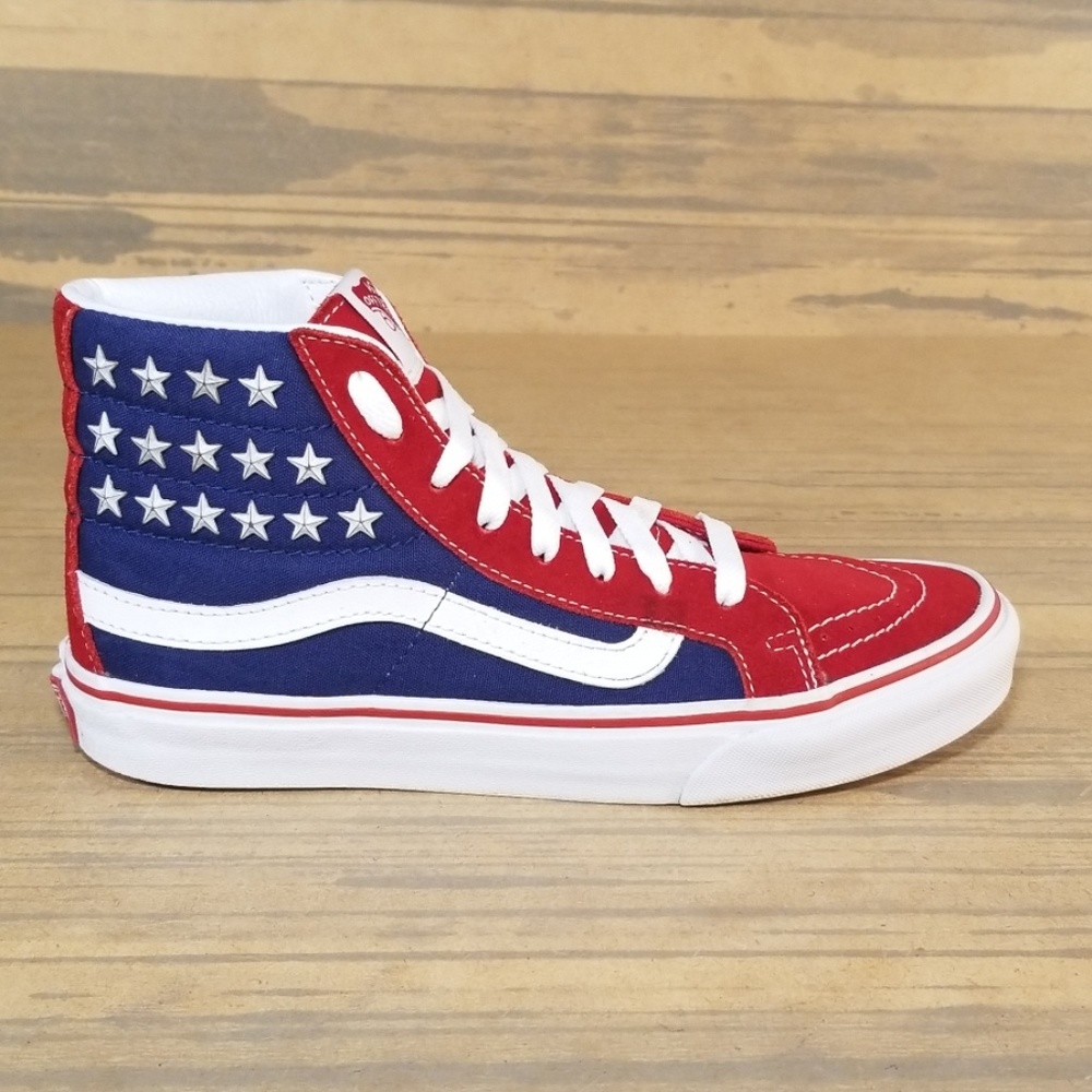***SOLD***Vans Sk8-Hi American Flag Studded Star - Picture 1 of 8